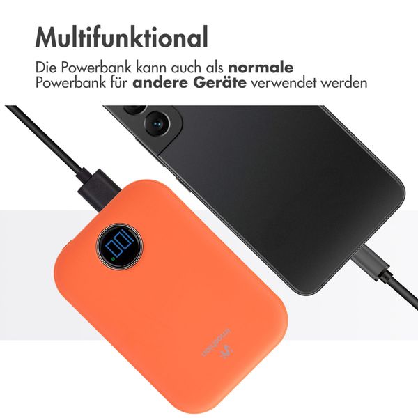 imoshion Magnetic Powerbank 10.000 mAh - Kabellose Powerbank - Apricot Crush Orange