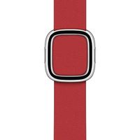 Apple Leather Band Modern Buckle für das  Apple Watch Series 1 t/m 9 / SE (38/40/41 mm) | Series 10 / 11 (42 mm) - Größe S - Scarlet Red