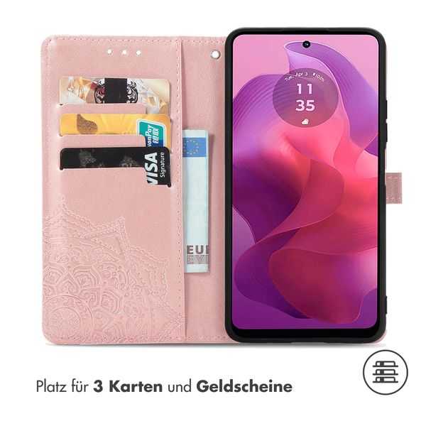imoshion Mandala Klapphülle Motorola Moto G04 / G24 - Rosé gold