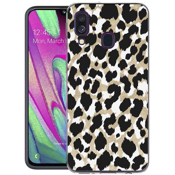 imoshion Design Hülle für das Samsung Galaxy A40 - Leopard / Schwarz