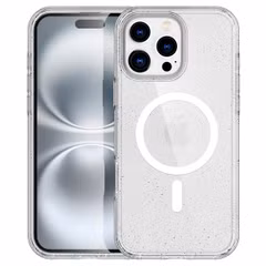 imoshion Sparkle Back Cover mit MagSafe Apple iPhone 16 Pro - Glitzer Transparent