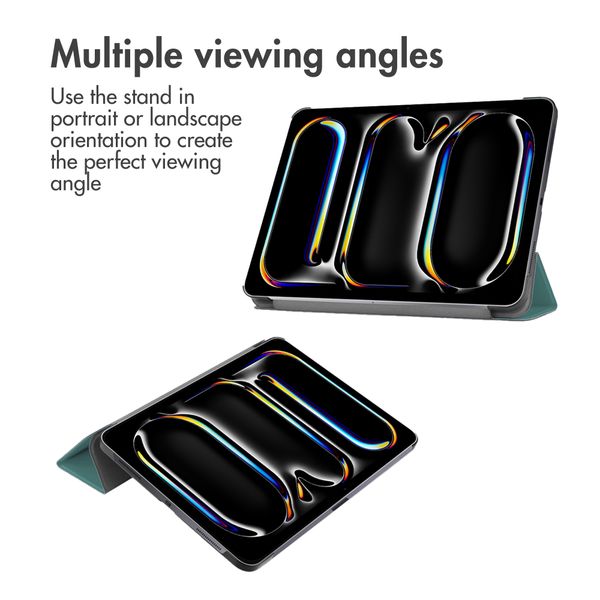 imoshion Trifold Klapphülle Apple iPad Pro 13 (2025) M5 / (2024) M4 - Dunkelgrün