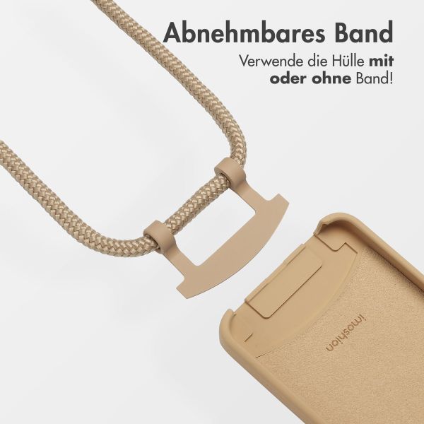 imoshion Color Backcover mit abnehmbarem Handykette und MagSafe Apple iPhone 16e - Nude