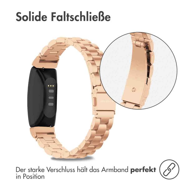 imoshion Edelstahlarmband für das Fitbit Inspire 2 / HR / ACE2 / ACE3 - Rose Gold