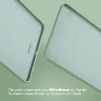 Accezz Liquid Silicone Back Cover mit Stifthalter Apple iPad Air 11 Zoll (2025) M3 / (2024) M2 / Air 5 (2022) / Air 4 (2020) - Hellgrün