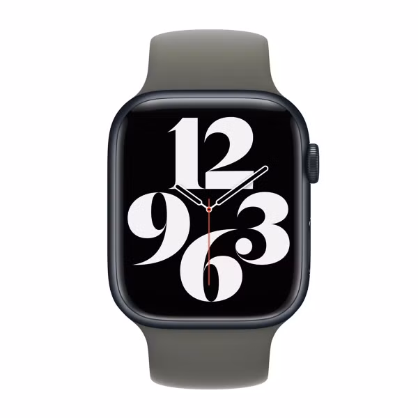 Apple Silikon Solo Loop für das  Apple Watch | 44/45/46/49 mm - Größe 2 - Olive