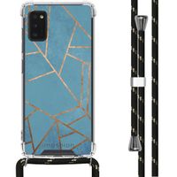 imoshion Design Hülle mit Band für das Samsung Galaxy A41 - Blue Graphic