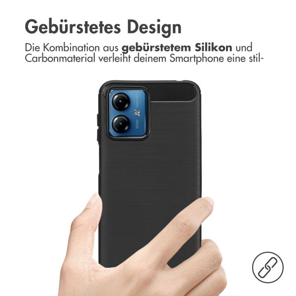 imoshion Brushed Back Cover für das Motorola Moto G14 - Schwarz