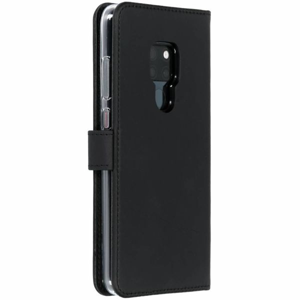 Selencia Echtleder Klapphülle für das Huawei Mate 20 - Schwarz