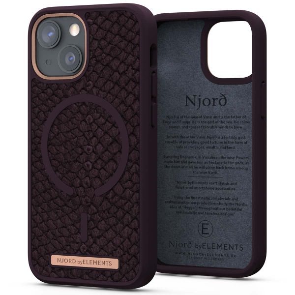 Njorð Collections Salmon Leather MagSafe Case für das iPhone 13 Mini - Rust