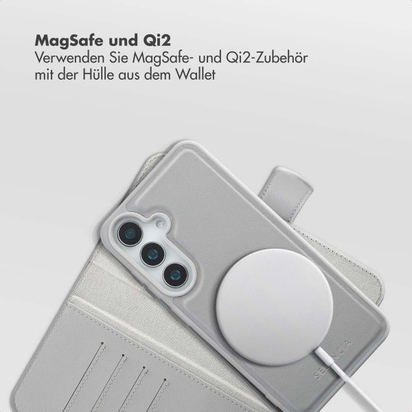 Selencia Olyn Abnehmbare Bookcase mit MagSafe Samsung Galaxy S24 / S25 - Grau