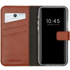 Selencia Echtleder Klapphülle Apple iPhone 12 (Pro) - Hellbraun
