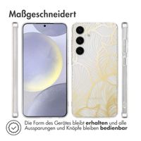 imoshion Design Hülle Samsung Galaxy S25 Plus - Golden Leaves Transparent