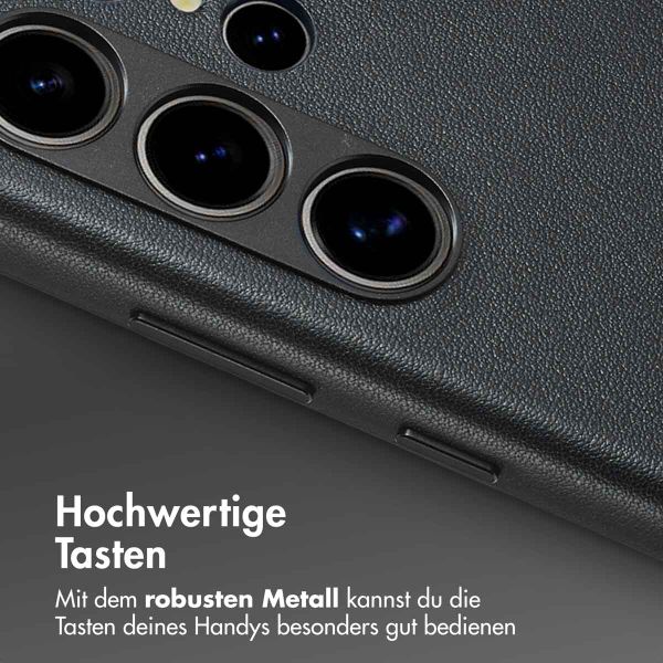 Accezz MagSafe Leather Backcover für das Samsung Galaxy S24 Ultra - Onyx Black