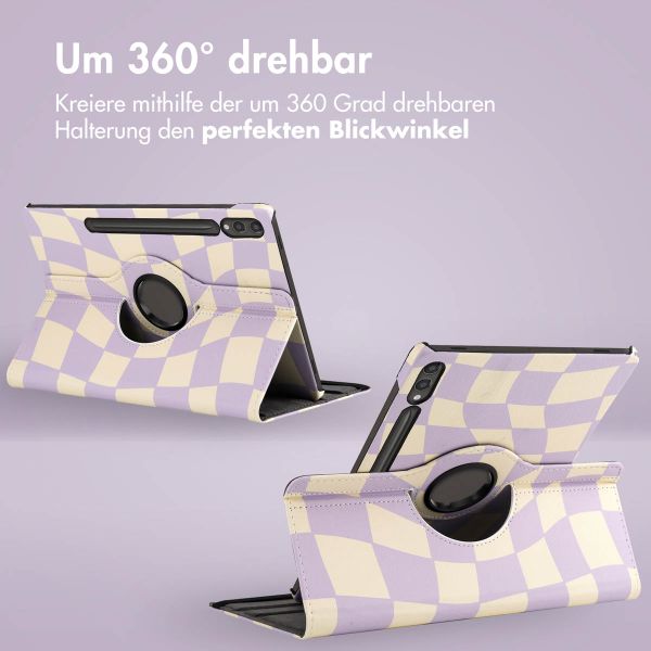 imoshion 360° drehbare Design Klapphülle Samsung Galaxy Tab S10 Plus / Tab S9 FE Plus / Tab S9 Plus - Dancing Cubes
