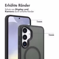 Accezz Rugged Frosted Back Cover mit MagSafe Samsung Galaxy S25 Plus - Schwarz