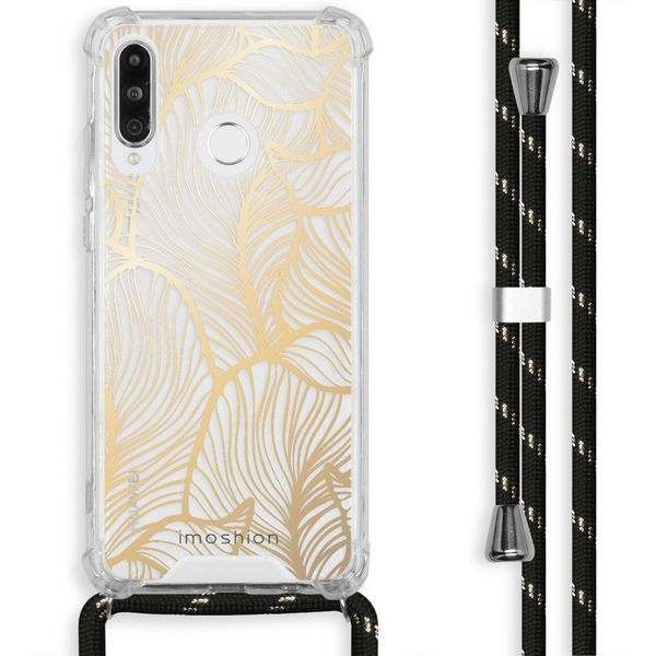 imoshion Design Hülle mit Band für das Huawei P30 Lite - Golden Leaves