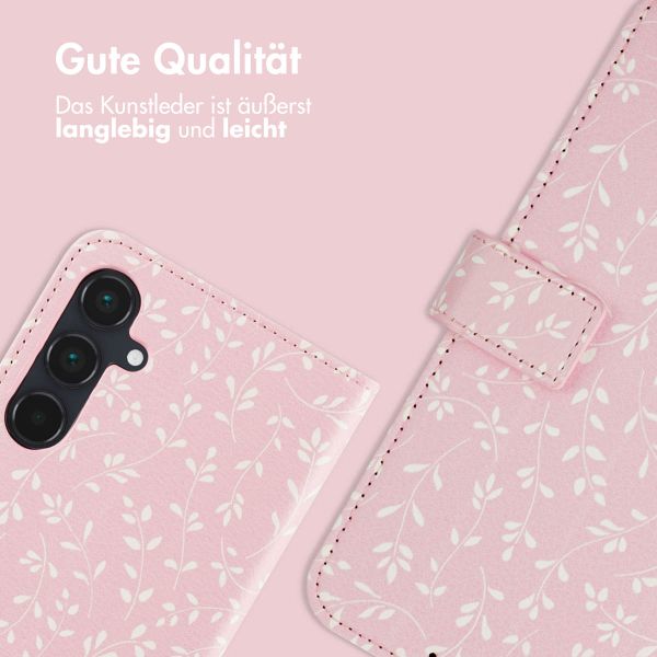 imoshion Design Klapphülle Samsung Galaxy A55 - Pink Bazaar Flowers