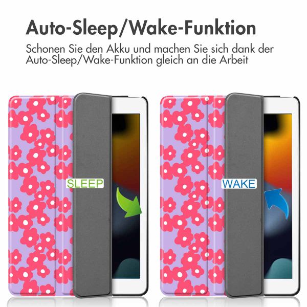 imoshion Design Trifold Klaphülle Apple iPad 9 (2021) 10.2 Zoll / iPad 8 (2020) 10.2 Zoll / iPad 7 (2019) 10.2 Zoll - Dusty Rose