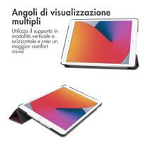 imoshion Trifold Klapphülle Apple iPad 9 (2021) 10.2 Zoll / iPad 8 (2020) 10.2 Zoll / iPad 7 (2019) 10.2 Zoll - Bordeaux