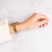 Selencia Jubilee inspiriertes schmales Edelstahlarmband für Apple Watch Series 1 t/m 9 / SE (38/40/41 mm) | Series 10 / 11 (42 mm) - Gold