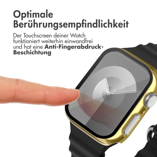 imoshion Full Cover glänzendes Hard Case für die Apple Watch Series 7 / 8 / 9 – 45 mm – Gold