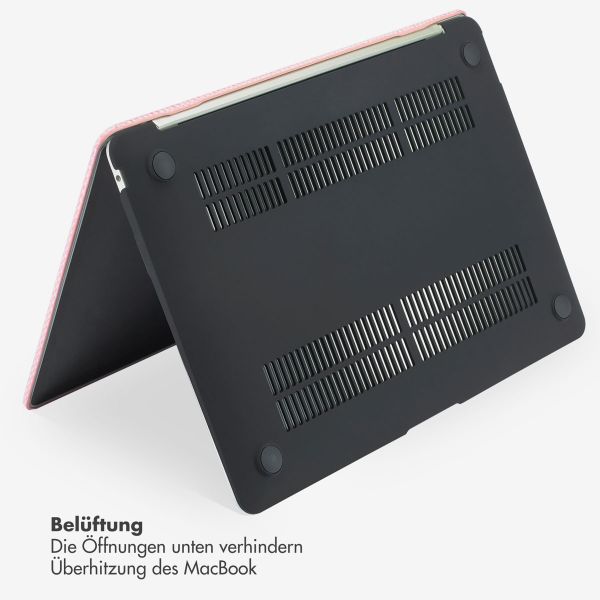 Selencia Cover mit gewebter Oberfläche für das MacBook Pro 13 Zoll (2020 / 2022) - A2289 / A2251 / A2338 - Rosa