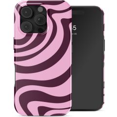 Selencia Vivid Rückabdeckung mit MagSafe Apple iPhone 16 Pro - Wavy Swirl Pink Plum