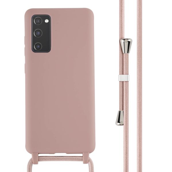 imoshion Silikonhülle mit Band für das Samsung Galaxy S20 FE - Sand Pink