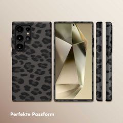 Selencia Sabi Backcover Leopardenmuster mit MagSafe Samsung Galaxy S24 Ultra - Midnight Black