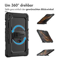 Accezz Robustes Back Cover mit Schultergurt Samsung Galaxy Tab S8 Plus / S7 Plus / S7 FE 5G - Schwarz