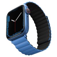 Uniq Revix doppelseitiges Armband für das  Apple Watch Series 1 t/m 9 / SE (38/40/41 mm) | Series 10 / 11 (42 mm) - Caspian (Blue/Black)
