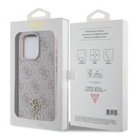 Guess 4G Metal Logo Back Cover MagSafe Apple iPhone 15 Pro - Rosa