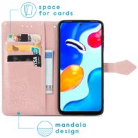 imoshion Mandala Klapphülle für das Xiaomi Redmi Note 11 (4G) / Note 11S (4G) - Rose Gold