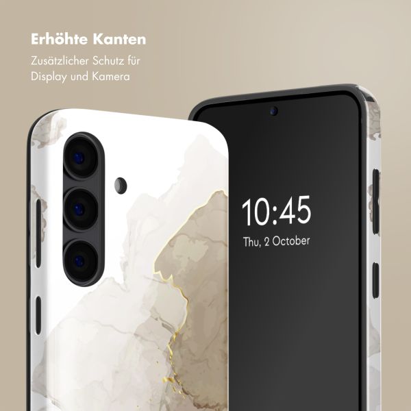 Selencia Vivid Back Cover Samsung Galaxy S24 - Marble Light Brown