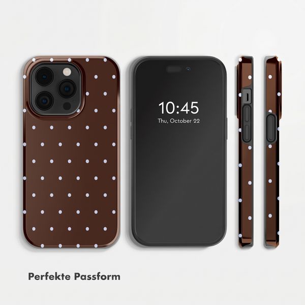 Selencia Vivid Back Cover Apple iPhone 14 Pro - Happy Dots Chocolate