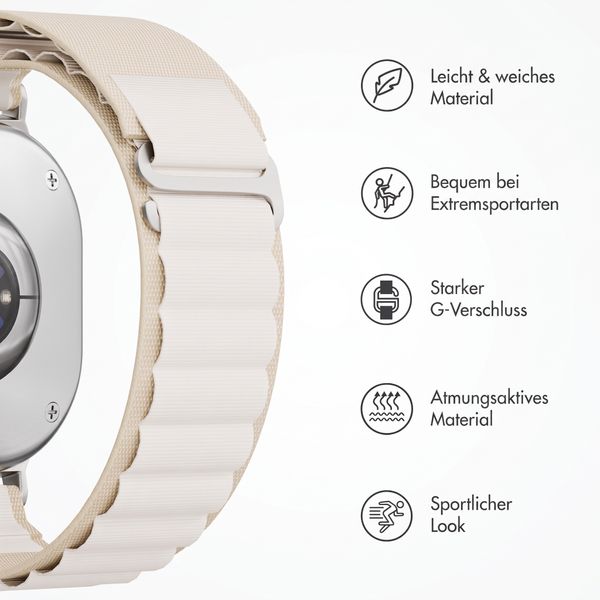 Accezz Nylon Alpine Armband für Samsung Galaxy Watch 9 (40/44mm) / Watch 8 (40/44mm) / Classic (46mm) - Polarstern