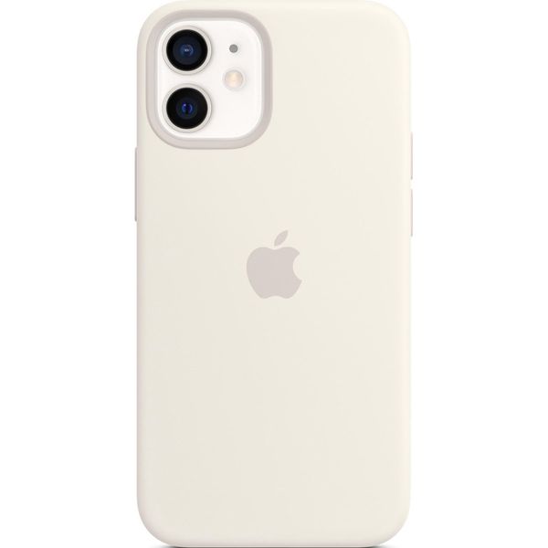 Apple Silikon-Case MagSafe iPhone 12 Mini - White