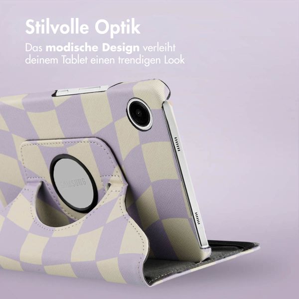 imoshion 360° drehbare Design Klapphülle Samsung Galaxy Tab A9 8.7 Zoll - Dancing Cubes