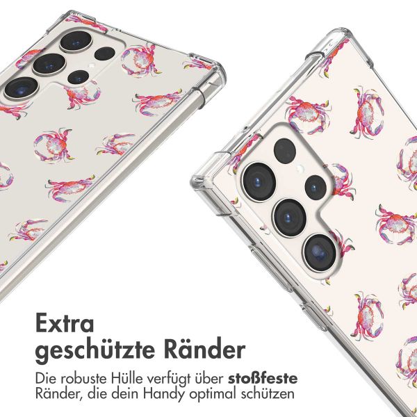 imoshion Design Hülle mit Band Samsung Galaxy S23 Ultra - Crab Watercolor