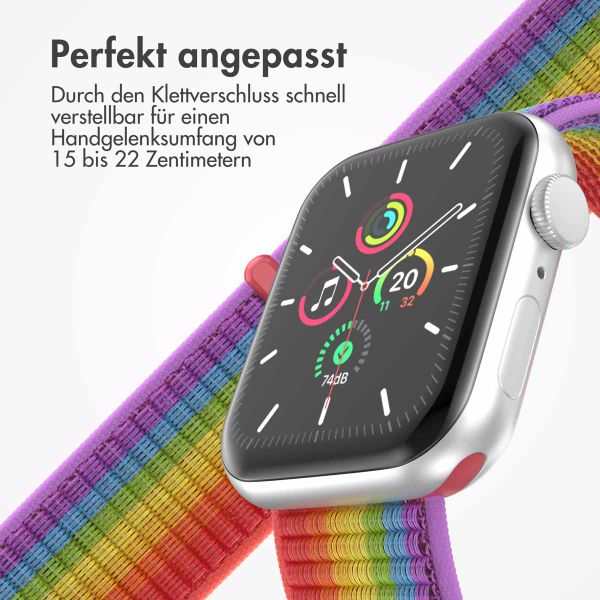 imoshion Nylonarmband für das  Apple Watch Series 1 t/m 11 / SE / Ultra (44/45/46/49 mm) - Rainbow