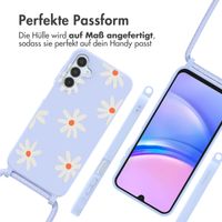 imoshion SilikonHülle design mit Band Samsung Galaxy A15 (5G/4G) - Lila Flower Distance