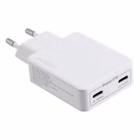 Accezz Ultra Slim GaN Ladegerät - 2x USB-C - 65 W - Weiß