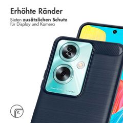 imoshion Brushed Back Cover Oppo A79 - Dunkelblau