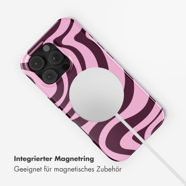 Selencia Vivid Rückabdeckung mit MagSafe Apple iPhone 16 Pro - Wavy Swirl Pink Plum