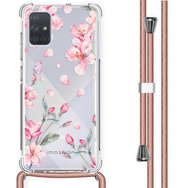 imoshion Design Hülle mit Band für das Samsung Galaxy A71 - Blossom Watercolor