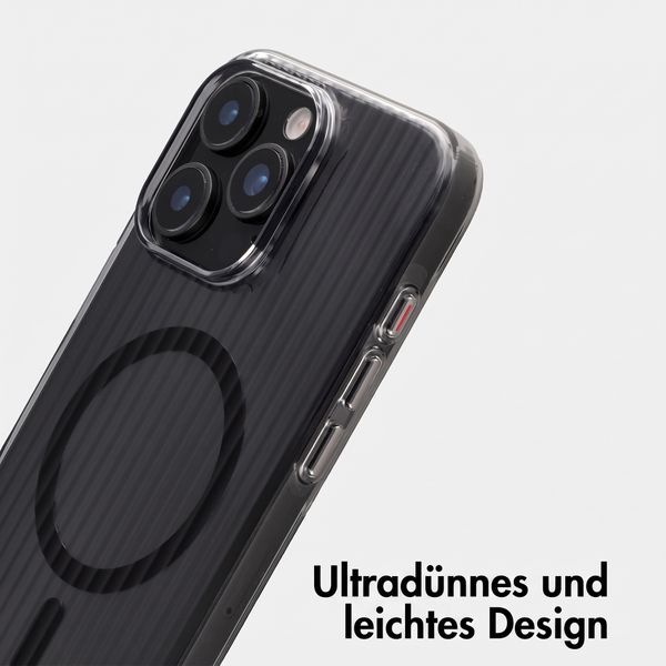 Accezz Lite Backcover mit MagSafe | Fluted | Apple iPhone 16 Pro - Schwarz