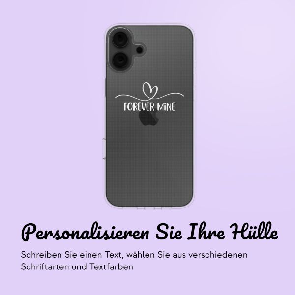 Hülle mit eigenem Foto und/oder Text Apple iPhone 16 - Sierlijk hartje
