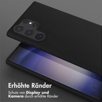 Selencia SilikonHülle mit abnehmbarem Band Samsung Galaxy S23 Ultra - Schwarz