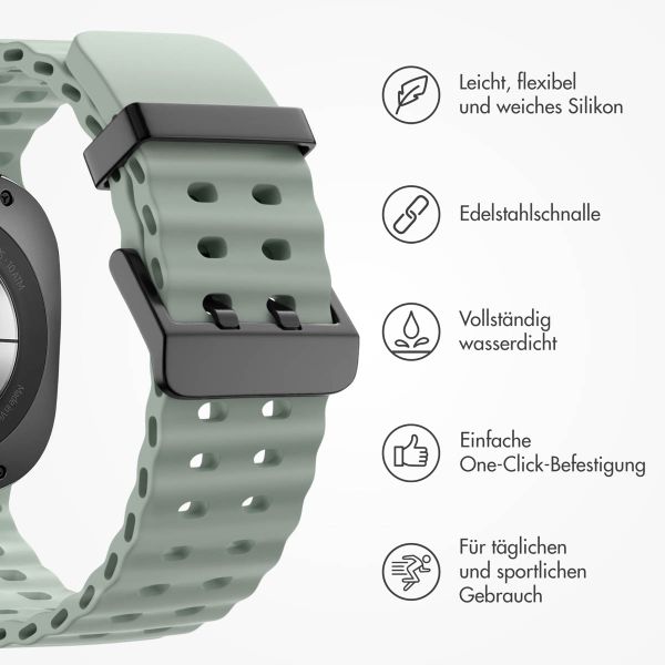 imoshion Ocean Silikonarmband für das  Samsung Galaxy Watch Ultra (2024/2025) - Grayish Green